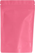 100PCS Smell Proof Resealable Pouch Bags,ULIFESTAR Aluminum Foil Flat Food Storage Bag,Sealable Pcsaging Zipper Pouches with Tear Notches for Pcsaging Lipgloss,Jewelry,etc(10*15cm/3.94*5.91",Pink)