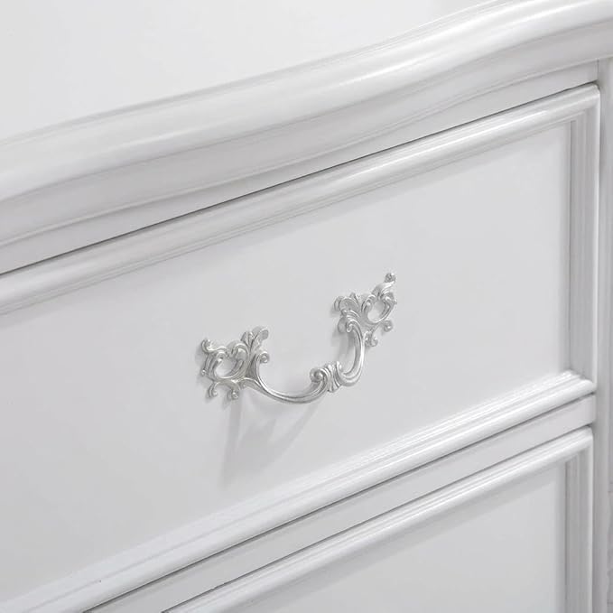 Furnifact White Nightstand with Single Drawer, Sturdy Wood Construction, Smooth White Finish, Compact Design for Bedroom Storage and Organization