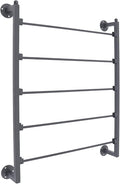 5-Tier Wall Mounted Scarf Rack, Retro Iron Wall Mounted Display Rack Space-Saving Hanging Organizer Multifunctional Metal Holder Organizer for Ties Silk Ribbon Scarves(23.6'' x 3.9'' x 29.5'')