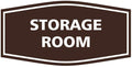 Signs ByLITA Fancy Storage Room Sign (Dark Brown) - Medium 10 Pack