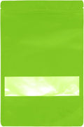 50PCS Foil Pouch Mylar Bags with Clear Window,ULIFESTAR Stand Up Sealable Bags with Tear Notches,Resealable for Food,Party Favors,Gift Packaging and Small Business(20 * 30cm/7.87 * 11.81",Green)