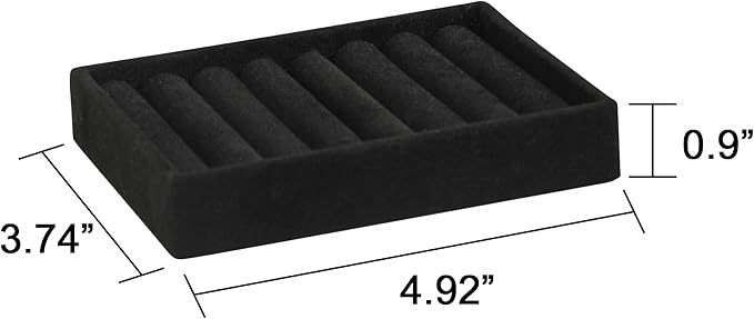 Frebeauty Small Jewelry Trays for Drawer,2 Pack 7 Slots Ring Organizer | Jewelry Box Inserts,Drawer Inserts,Vanity Drawer Organizer,Mini Size,Compact Ring Holder,Stackable Ring Tray