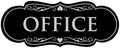 All Quality Designer Office Sign | Easy Installation - Black/Silver - Medium (1 Pack)