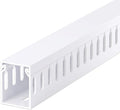 1.6"H x 1.2"W Cable Raceway, 99in Under Desk Wire Management Channel, White | Slotted Wire Duct, 6Pack, 16.5in Each, Heavy-Duty PVC Cable Management for Server Racks, Network Cables & Electrical Cabinets