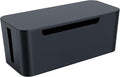 Eichzer Cable Management Box, Premium Cord Organizer Box to Hide Surge Protector on Desk, Power Strip Cover for TV Computer Home Router Office (Black)