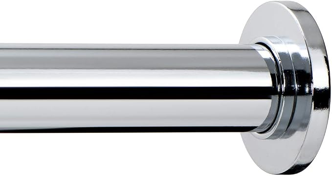 Ivilon Tension Curtain Rod - Spring Tension Rod for Windows or Shower, 24 to 36 Inch. Chrome