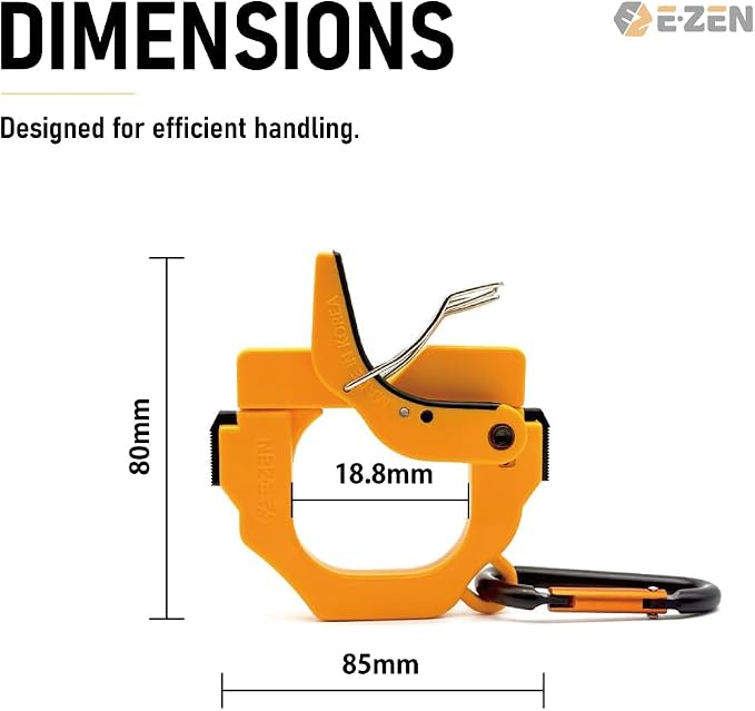 One Touch Cable Tie Holder/Zip Tie Organizer (Yellow)