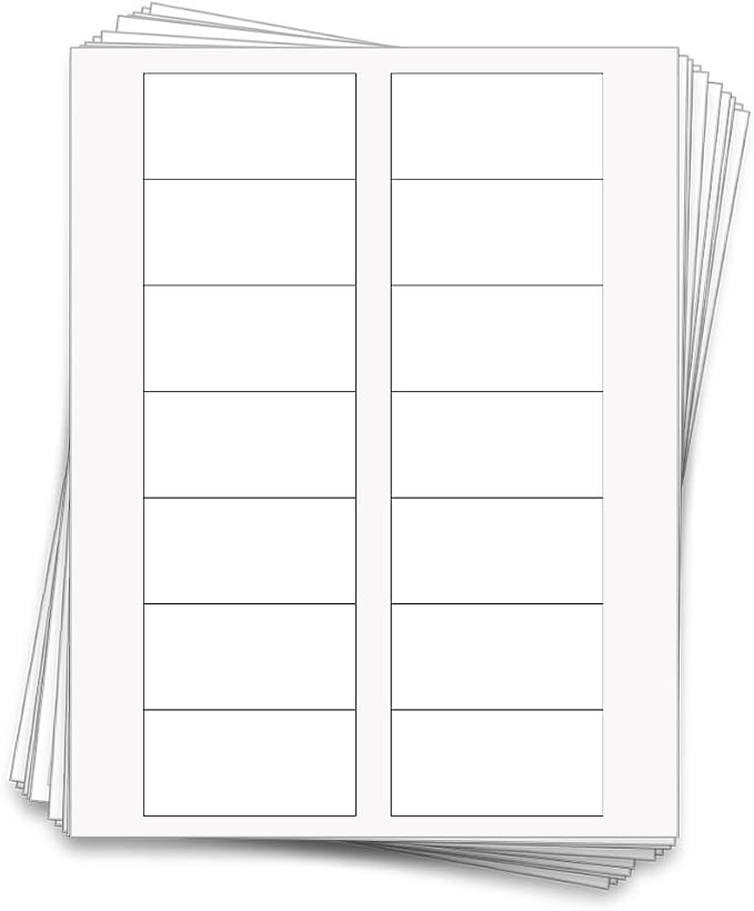 Blank Spice Jar Labels, 140 Printable Stickers 3x1.5 Inch for Kitchen Pantry Organization - White Self-Adhesive Spice Label Sheets for Herb Seasoning Containers, Inkjet Laser, DIY Custom