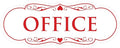 All Quality Designer Office Sign | Easy Installation - White/Red - Medium (1 Pack)