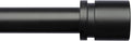 Byondeth Curtain Rods for Windows 16 to 144 Inches Adjustable Length 1 Inch Diameter Window Curtain Rod with Aluminium Finials, Black