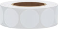 Hybsk 1000 pcs White Circle Stickers Small Round Color Coding Labels Permanent Color-Code Dot Semi Gloss Paper Adhesive Envelope Seals (1 inch)