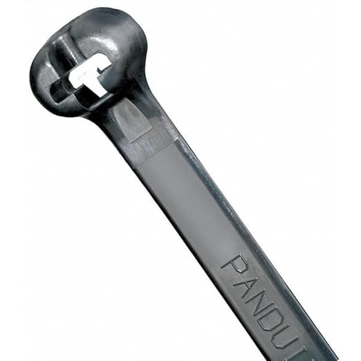 Panduit BT4S-M0 Cable Tie, Metal Barb, Standard, Weather Resistant Nylon 6.6, 15.1-Inch Length, Black (1,000-Pack)