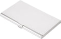 PATIKIL Business Card Holder, Aluminum Alloy Flip Cover Slim Name Cards Case for Women Men, Silver Tone