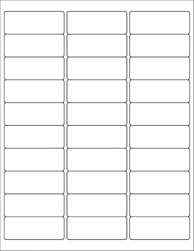[100 Sheets] PAPRMA 1” X 2-5/8” Printable Address Label 30-up Mailing Labels for Envelope, Laser Inkjet Printer Label Sticker Sheet, 3000 Labels Blank White