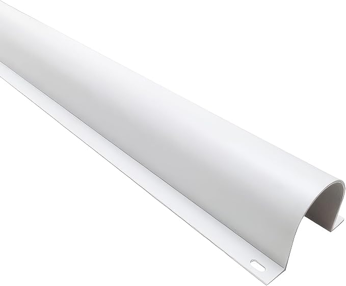 Electriduct 1/2" Plastic Flanged Wire Guard Cable Raceway - (5 x 58 Inch Sticks = 24.1 Feet) - White