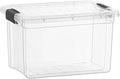 Superio Clear Storage Box with Lid, 49 Quart Plastic Container Bins for Organizing, Stackable Crates, BPA Free, Non Toxic, Odor Free, Organizers for Home, Office, School, and Dorm