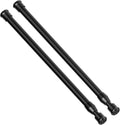 AIZESI Spring Tension Curtain Rod Short Tension Rod (Black,12" to 19"-2Pcs)