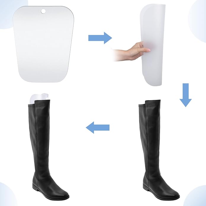 FoldTier 60pcs (30 Pairs) Boot Shaper Inserts Tall Boot Support Reusable Stand Insert Holder for Women Men