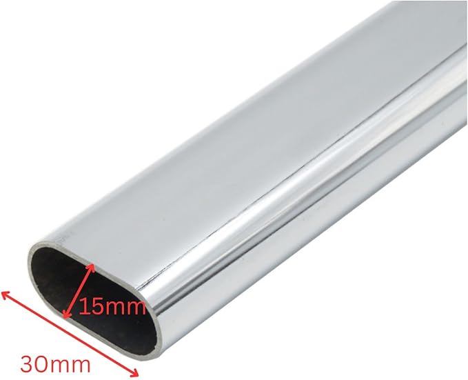 Oval Closet Rod - 94" - Chrome - 5 Pack (Chrome, 94" Rod)