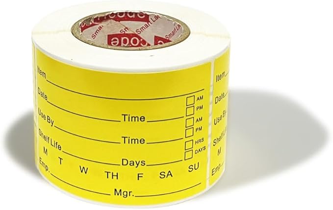 Hcode 2 x 3'' Self-Adhesive Removable Freezer Food Labels- Easy Clean Leaves No Residue- Cooler Food Storage Freezer Stickers Plastic Paper Perfect for Reusable Containers 300 Stickers