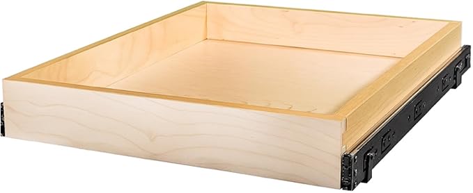 GRITLY Built In USA - Dovetail Replacement Pull Out Cabinet Drawer Box - Kitchen & Base Cabinet Slide Out Shelves - Custom Size Drawer - No Slides Included (Custom Size - Pull Out Drawer)
