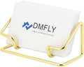 Business Card Holder for Desk, Metal Cute Card Display Stand, Compatible with Various Countertops, Horizontal Gold