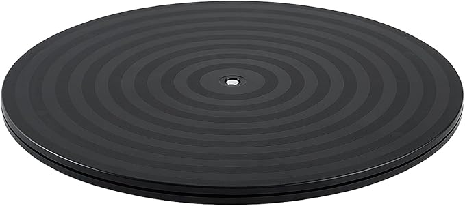 1 Pack 14 Inch Lazy Susan Turntable Heavy Duty Rotating Platform Smooth 360 Swivel for Tabletop, Monitor, Crafts, and TV - Black