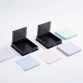 Post It Note Holder with Post It Stencil, 3x3 Memo Pad, 2 Pack Black | Line Box Drawing Template Office Home Memo Pad Organizer Dispenser