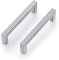 Ravinte Grey Square Cabinet Handles Drawer Pulls,5 Inch,1 Pack | Screws Included, Stainless Steel, Square Bar Grip, Easy Install, Kitchen Cabinet Hardware, For Cupboards, Drawers, Dressers