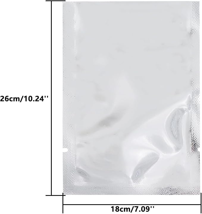 Heat Sealable Mylar Food Storage Bag,ULIFESTAR 5.5Mil Thicker Food Storage Pouches Oxygen Absorbers Vacuum Seal Airtight Packaging for Coffee Beans, Tea, Grains, etc(18 * 26cm/7.09 * 10.24'')