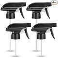 Wedama Spray Nozzle for 8 oz and 16 oz Glass Spray Bottles, Black Trigger Sprayers Replacement with Mist Stream Sprayer Adjustable Spray Bottle Nozzles - 4Pack