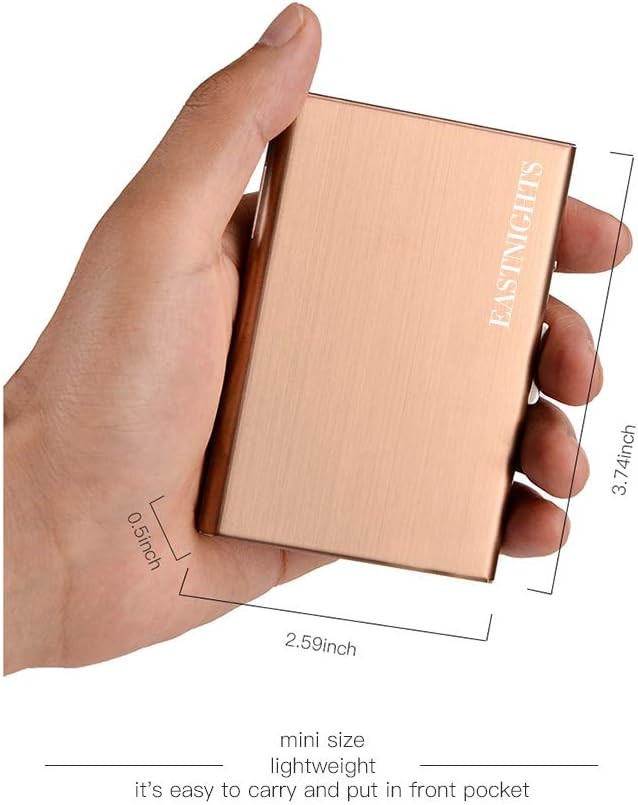 EASTNIGHTS RFID Credit Card Holder Metal Wallet Slim Credit Card Case Protector Business Card Holder for Men or Women
