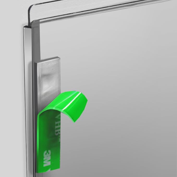 Acrimet Wall Mount Sign Holder Letter Size 8.5 X 11, Clear Crystal Plastic with Self Adhesive on The Back, Perfect for Displaying in Office, Restaurant, School, Home (2 Pack)