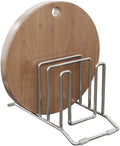 Cutting Board Holder Stainless Steel Wire Chopping Board Stand Cutting Board Storage Rack Organizer with 4 Slots for Kitchen Countertop (4 Slots)