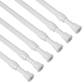 KXLife Spring Tension Curtain Rod No Drill Adjustable 18-30", 6Pcs, White | Expandable Tension Mounted, Renter Friendly, Non-Slip Ends, for Window, RV, Closet