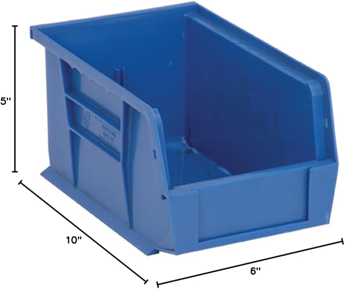 Quantum Storage QUS221 Ultra Stack and Hang Bins - 9-1/4" x 6" x 5" - 12 Pack