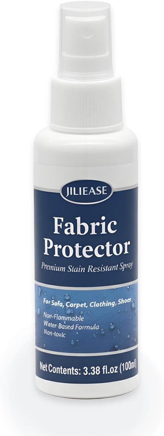 Fabric Protector & Stain Resistant Spray – Non-Toxic Water-Based Upholstery & Carpet Protector for Sofa, Couch, Chairs, Shoes, Rugs, Outdoor Furniture – Waterproof Stain Guard (3.38 Fl Oz)