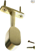 Oval Closet Rod End Hanger | Satin Brass | 2 Pack