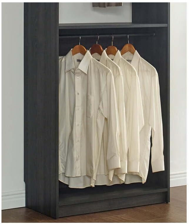 Maykoosh Closet System Organizer - Customizable Walk-in Wardrobe Storage Black/Model A 1 Closet