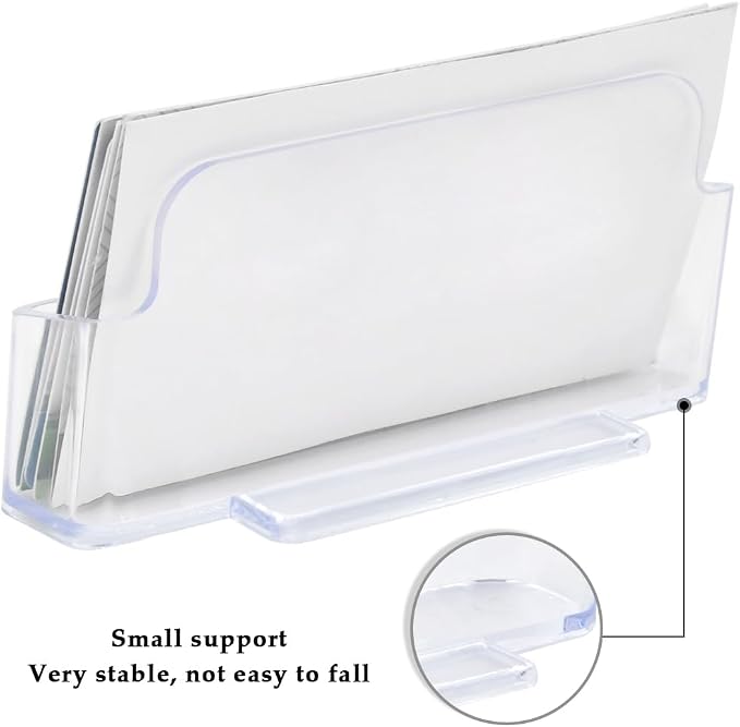 TIMESETL 18Pack Business Card Holder for Desk, Clear Acrylic Office Business Card Holder Display Plastic Business Card Stand Acrylic Desktop Business Card Holders for Exhibition, Home & Office
