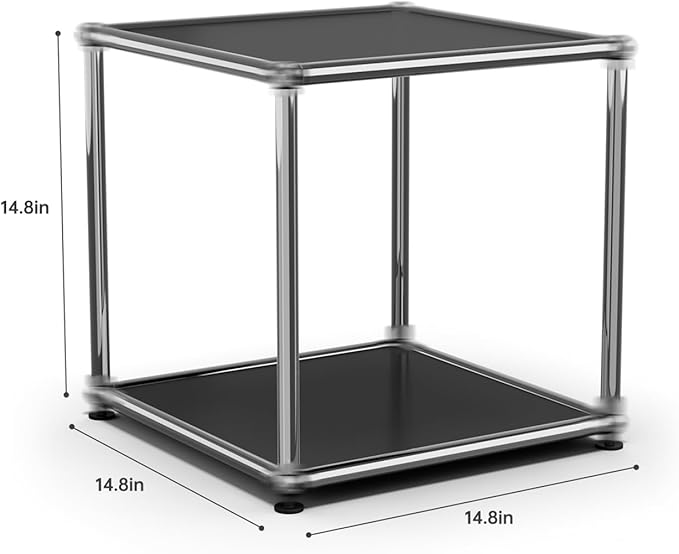 Modern Storage Cabinet Nightstand Versatile Free-Standing Organizer for Living Room Home Office Décor, Black A