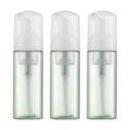 Travel Foam Pump Bottle - 2oz Small Size Foaming Hand Soap Dispenser - Mini Portable Mousse Lash Shampoo Kit Container for Hair - Empty Leak Proof Plastic White&Green Foamer 3Pack