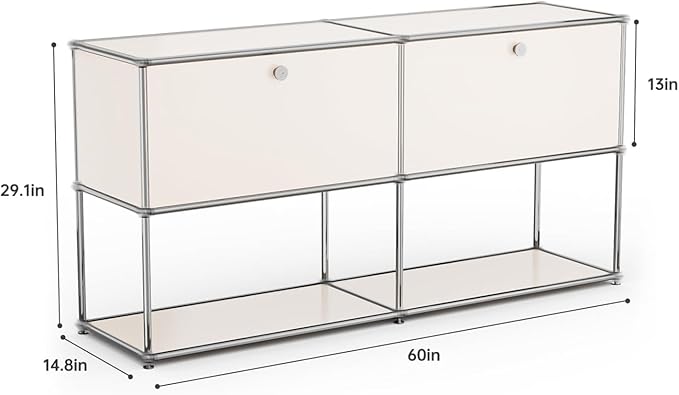 Modern Storage Cabinet Sideboard Versatile Free-Standing Organizer Cabinets for Home Office, Living Room, Bedroom, Kitchen, Garage