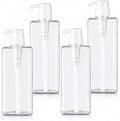 TMLECE 22oz/650ml Square Soap Dispenser Bottles | PETG Material, Large Capacity, Leak-Proof Pumps for Hand Soap, Lotion & Shampoo in Bathrooms & Kitchens, 4 Pack