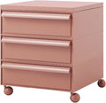 ELEFOCUS 5 Stackable Plastic Storage Bins, rotatable Storage cabinets and Drawers, Bedside Storage Units(Size:42x42x50cm(17x17x20inch),Color:Pink)
