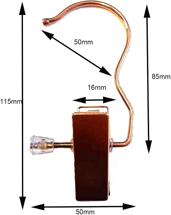 4.5 Inch Metal Boots Hanger, Rose Gold Clip Hangers for Shoes, Gloves, Hair Extensions, Wigs, Clothing Accessories, 12 Pack