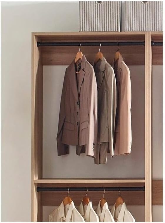 Maykoosh Closet System Organizer - Customizable Walk-in Wardrobe Storage Oak/Model ABE 3 Closet
