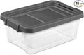 Sterilite 18-Pack Modular Stacker Box, Durable Clear Plastic Storage Bins with Latching Lids, 16 Quart - Stackable Organizing Container Boxes for Closet, Bathroom, and Office