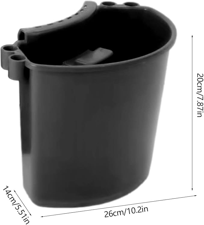 Car Detailing Bucket Organizer - Portable Auto Wash Tool Hanger, Black