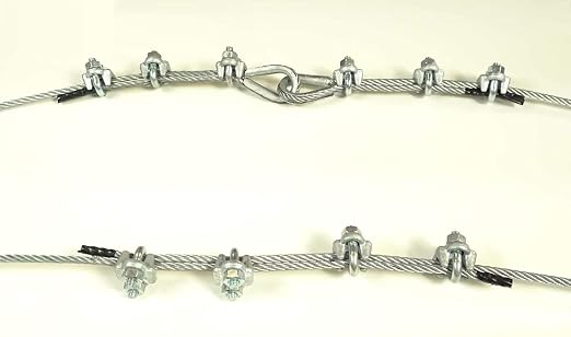 Wire Rope Clamp 3/16 inch 10 Pack Zinc Plated - Wire Rope Clip - Wire Cable Clamps